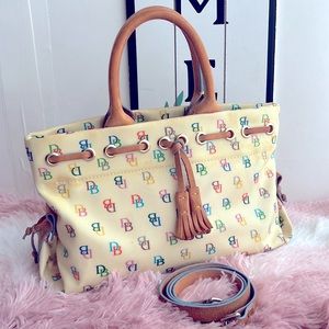 Vintage Dooney & Bourke Rainbow Monogram Handbag Crossbody Bag